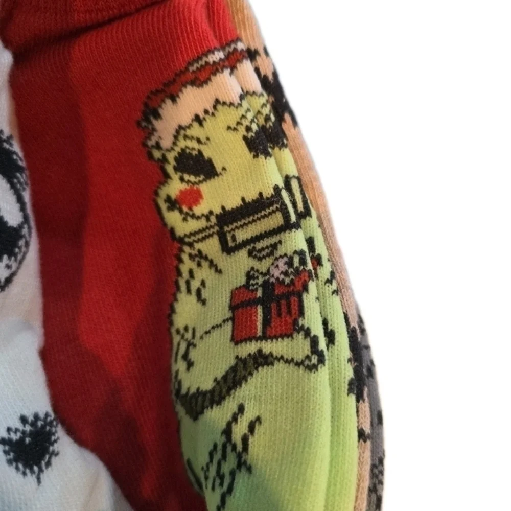 Disney 'Nightmare Befoee Xmas' Themed Socks 4-10 Set Of 5 Socks